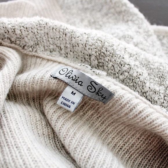 Women's Olivia Sky Heather Vanilla Boucle Wool Blend Vest, Gray, Size Medium - Picture 9 of 11